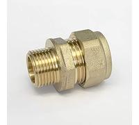 10mm x 3/8" Male Iron Straight Compression WRAS Approved Heavy Pattern Embrass