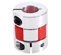 10mm x 6.35 mm CNC Flexible Plum Coupling Shaft Coupler Stepper Motor Encoder Connector Coupler D20 L30 Jaw Clamp Aluminum Alloy