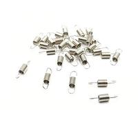 10mm x 7mm x 0.7mm Stainless Steel Dual Hook Tension Spring Gray 50pcs