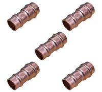 10mm x 8mm Solder Ring Reducing Coupling - Pack of 5 | Copper Pre-Soldered Reducer Couplers for Plumbing & Heating Pipework