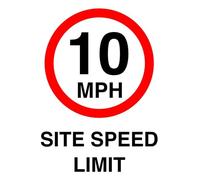10mph site speed limit- 3mm Aluminum Dibond high-visibility and durability for indoor/outdoor usage (300mm x 200mm) Ensures Safety Within 7m Viewing Distance.