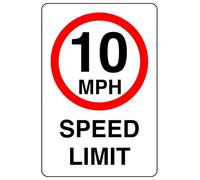 10mph speed limit- 3mm Aluminum Dibond high-visibility and durability for indoor/outdoor usage (300mm x 200mm) Ensures Safety Within 7m Viewing Distance.