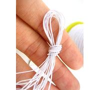 10ms of 1mm White Round Cord Elastic Stretchy Thread hat Beading Jewellery Elastic