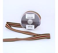 10mtrs x 30mm Heavy Duty Polyester Webbing - Light Brown, Beige Green Red Stripe