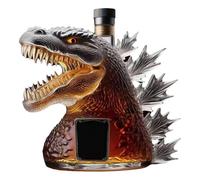 10oz/300ML Monster Whiskey Decanter, Dinosaur Statue Glass Wine Bottle, Creative Liquor Dispenser for Men Whiskey Lovers & Collectible Drinkware