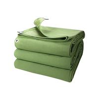 10oz Heavy Duty Waterproof UV Resistant Outdoor Canvas Tarps 8x10ft for Firewood Cars Boats Camping - Green Truck Cover Ideal for All Weather Protection