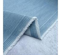 10oz Washed Denim Fabric 100% Cotton Soft Touch Chambray Material for Dressmaking Upholstery Crafts Sewing Jeans Bags Jackets | 59" - 150 cm Wide (per Metre, Light Blue)