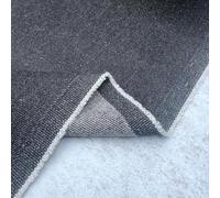 10oz Washed Denim Fabric 100% Cotton Soft Touch Chambray Material for Dressmaking Upholstery Crafts Sewing Jeans Bags Jackets | 59" - 150 cm Wide (per Half Metre, Black)
