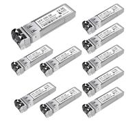 10Pack 10G SFP+ LC Module, 10GBase-SR Multi-Mode Ethernet Transceiver, 850nm MMF up to 400m - Compatible with Cisco, Meraki, Ubiquiti, Mikrotik, Netgear, HPE, TP-Link, Aruba and More