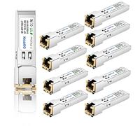 10Pack 10GBASE-T SFP+ to RJ45 Copper Module Mini-GBIC Transceiver for Cisco SFP-10G-T-S, Ubiquiti UF-RJ45-10G, Mikrotik, Supermicro, CAT6A/CAT7, up to 100FT(30M)