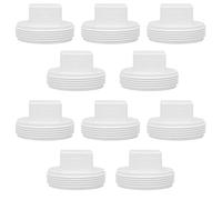 10Pack 2 Inch PVC Male Threaded Pipe End Cap SCH40 PVC Pipe Male Thread Plug 2" PVC NPT Male End Cap Adaptor, PVC Cleanout End Cap Plug, PVC NPT Male Plug Pipe Fitting for Plumbing Water Line