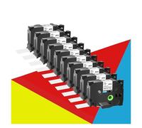 10Pack 36mm Laminated Label Tape,Compatible for Brother P-Touch TZe-261 TZe261 TZ261 TZ-261 Black On White PT-P900 Label Printer