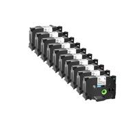 10Pack 36mm Laminated Label Tape Compatible for Brother P-Touch TZe-261 TZe261 TZ261 TZ-261 Black On White PT-P900 Printer