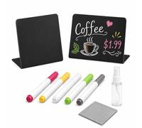 10Pack 4"x3" Small Food Labels for Party Buffet Food Signs for Birthday Bakery Wedding Signs Tags Food Tags Place Cards Message Board Signs Mini Chalkboard Signs