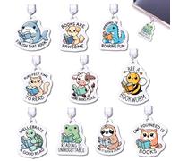 10Pack Animal Theme Charms for E-Reader Kindle Dust Plug Charm Accessories,Compatible with Kindle Tablets Phone Ipad Type C Charging Port,Gift for Book Lovers,Students,Teachers,Bookish Women Men