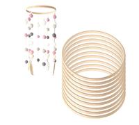 10pack Bamb-oo Floral Hoops, Wreath Rings for Wedding Wreath Decor, Macrame Hoops Rings, Dream Catcher, Wall Hanging Crafts