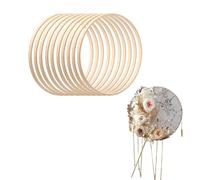 10pack Bamb-oo Floral Hoops, Wreath Rings for Wedding Wreath Decor, Macrame Hoops Rings, Dream Catcher, Wall Hanging Crafts