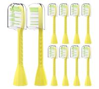 10Pack Brush Heads, Compatible with Philips, HY1200/06 BD1003/AZ | For One Series Sonicare rechargeable toothbrush, fits HY1100/04 BD1002/AZ(Mango Yellow)