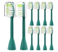 10Pack Brush Heads, Compatible with Philips, HY1200/06 BD1003/AZ | For One Series Sonicare rechargeable toothbrush, fits HY1100/04 BD1002/AZ(Green)