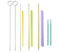 10Pack Fabric Tube Turner Kit, 3 Unique Styles of Point Turner & Inverting Tools for Quick Turning Shaping & Corner Poking, Assorted Sizes for Thin Straps Belts Scrunchies, Essential DIY Sewing
