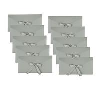 10Pack Gift Envelope with Ribbon Pearlesent Kraft Paper Envelopes for Mother’s Day Gift Card Greeting Cards Wedding Party Invitation Birthday Cards Valentine’s Day Thanks Giving Cards