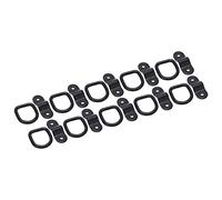 10Pack Heavy Duty Tie Down Anchors - ZincPlated Surface Mount D Rings for Secure Hauling on Trailers, & Boats (Black)