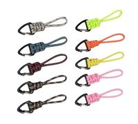 10pack High Strength Parachutes Cord Carabiner Weave Polyester Lanyard For Camping Hiking Climbing Climbing Equipment