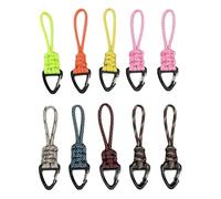 10pack High Strength Parachutes Cord Carabiner Weave Polyester Lanyard For Camping Hiking Climbing Multipurpose Cord