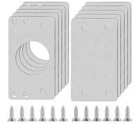 10PACK Hinges Repair Plate with Screws, Stainless Steel Hinge Repair Plate Kit, Kitchen Cabinet Cupboard Door Hinge Repair Brackets with 60 Screws for Kitchen Furniture Wardrobe