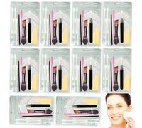 10Pack Individually Wrapped Disposable Makeup Applicators Kit,Travel Makeup Tools Kit,Lipstick Makeup Brush,Facial Makeup Set,Perfect for Face Lips Eyes Makeup During Travel and Outdoors