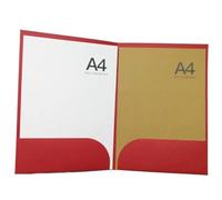 10Pack Kraft Paper File Folder A4 Size Presentation for Sheet Music Office Receipt Bills Report Project for MusicalScore Photo(2 Pockets-red)