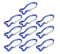 10pack Light Weight Fish Climbing Hook Keychains Clip Strong Karabiner Hook for Outdoor Activity Compacts Backpacks Carabiner Clip