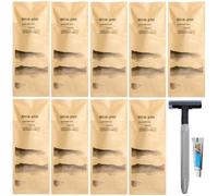 10Pack Luxury Individually Wrapped Eco-Friendly Travel Hotel Disposable Razors Kit With Shave Cream; SPA Sauna Body Razor Set; Multifunction Manual Shaving Razor for Hotel,Travel, Daily Use