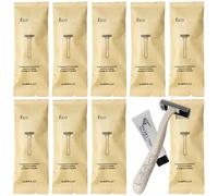 10Pack Luxury Individually Wrapped Hotel Disposable Razors Kit With Shave Cream; Eco-Friendly Travel Razor Toiletries Amenities; Multipurpose Guest Shaving Razor Set for Home Hotel Travel