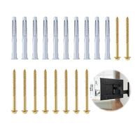 10Pack M8 Lag Bolt Wall Plug, High Strength Lag Bolt for TV Wall Mounting Bracket Fixing Screws Bolts Anchors M8 Lag Bolts Wall Plug Kit for TV Bracket Aerial Mast Sky Dishes Shelves Mounting