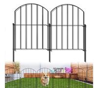 10Pack No Dig Decorative Garden Fence, 320CM(L) x 61CM(H) Metal Wire Border Fencing Panel with 10 Adjustable Stakes, Outdoor Animal Barrier for Small Dogs & Rabbits, Landscape Patio Yard Decor
