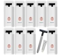 10Pack Portable Travel Disposable Razors Kit Individually Wrapped; Hypoallergenic Manual Shave Set with 10g Shave Cream; Hotel Shaving Razor for Travel,Home, Daily Use