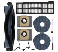 10Pack Replacement Accessories for eufy X10 Pro Vacuum Cleaner with Main Brush, Side Brushes, Activated Carbon Dust Bags, HEPA Filter & Mop Cloths