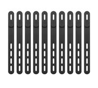 10Pack Silicone Cable Ties, Cord Organizer Wrap - [Reusable & Washable] Wire Ties Management with Lock Buckle, Elastic Adjustable Charger Cable Strap, Electrical Cord Keeper for Home Office