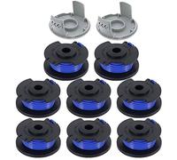 10pack String Trimmer Replacement Spool Line 0.065" 18-Volt 24V 40V, Compatible with Ryobi One+ AC14RL3A, Weed Eater String Autofeed 522994001 Cover (8 Spools + 2 Cover)