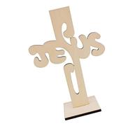 10Pack Unfinished Wood Crosses with Stands for Projects and Faithful Decorations Ornament Home Decoration