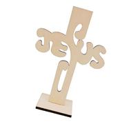10Pack Unfinished Wood Crosses with Stands for Projects and Faithful Decorations Ornament Religious Decoration