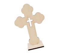 10Pack Unfinished Wood Crosses with Stands for Projects and Faithful Decorations Ornament Religious Decoration