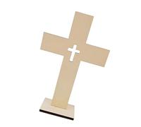 10Pack Unfinished Wood Crosses with Stands for Projects and Faithful Decorations Ornament Religious Decoration