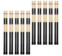 10Pair Jazz Drum Sticks Drumsticks Bamboo Punk Drum Sticks for Jazz Folk Music Black