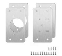 10Pair Stainless Steel Cabinet Hinge Repair Tool for Fixing Kitchen Cupboard Door Hinges and Drawer Panels with Screws (2 Pair)