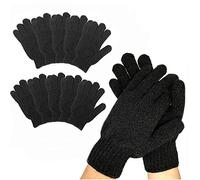 10Pairs Exfoliating Gloves - Premium Black Double Sided Scrub Wash Mitt for Bath or Shower - Luxury Spa Exfoliation Accessories for Beauty Spa Dead Skin Cell Remover, Suitable for Men and Women