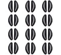 10Pairs Eyeglasses Non-Slip Silicone Nose Pieces Pads, Adhesive Glasses Nose Pads Cushions for Eyeglass Sunglasses(Black1.8mm)
