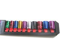 10Pc 1/2" Drive Shallow Coloured Sockets 13 14 15 16 17 18 19 21 22 24mm SS313