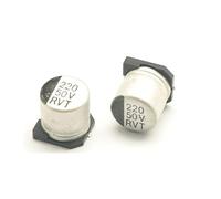 10pc 100UF 220UF 470UF 0.33UF0.47UF 1UF 2.2UF 3.3UF 4.7 10UF 22UF 50V 33UF 47UF Aluminum Electrolytic Capacitor SMD 6.3V 1000UF MQXFCZUX(50V 2.2UF 10PCS)